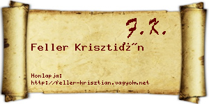 Feller Krisztián névjegykártya